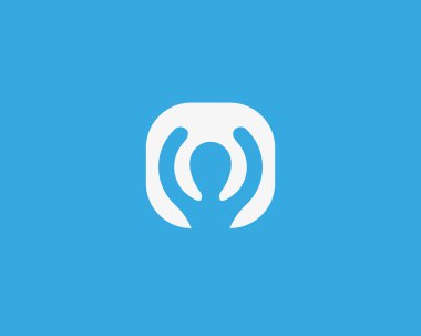 Winner champion minimalistic logotype. Fitness app vector logo icon.