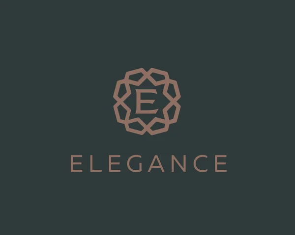 Premium letter E logo icon vector design. Luxury jewelry frame gem edge logotype. Print monogram initials stamp sign symbol. — Διανυσματικό Αρχείο