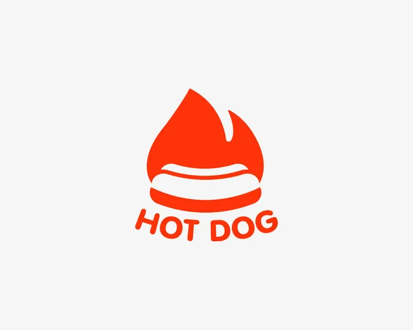 Street food restaurant cafe ogo design template. Hot dog vector logotype, fast, junk eatery lvector symbol. — Vector de stock