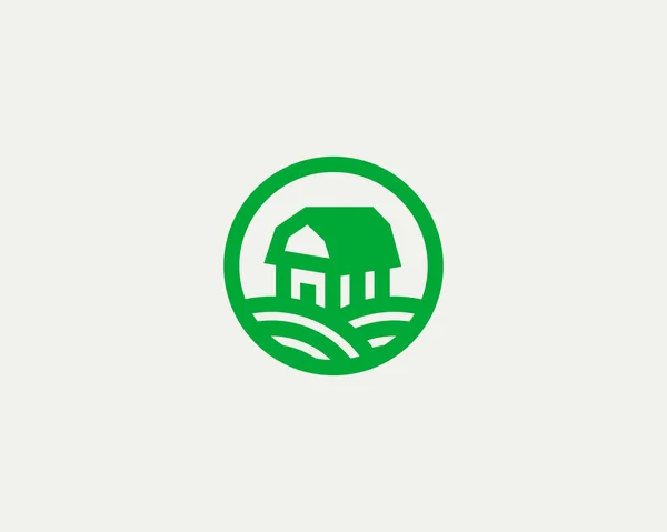 Farm house vector logotype. Natural organic products logo symbol. — Wektor stockowy