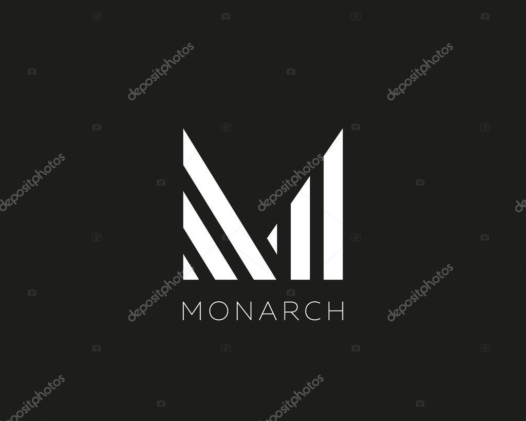 Abstract letter M logo design. Linear creative monochrome monogram symbol. Universal elegant vector icon. Premium business finance logotype