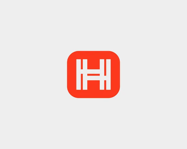 Abstrakta bokstaven H logo designmall. Färgglada kreativa kvadrat skylt. Universal vektor symbol. — Stock vektor