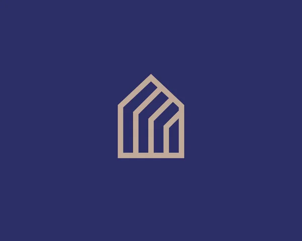 Dom streszczenie szablon projektu logo. Premium liniowe nieruchomości finanse znak. Universal business domu Fundacji solidny wektor ikona logo. — Wektor stockowy