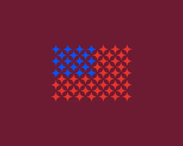 Bandera americana de estrellas. Usa patriot vector logotipo. símbolo de señal de 4 de julio. — Vector de stock