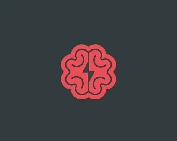 Soyut beyin logo tasarım şablonu. Vektör oturum beyin fırtınası. Eğitim Tıp akıllı logo. — Stok Vektör