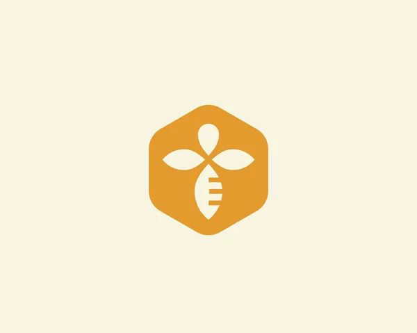 Bee honey creative vector icon symbol logo. Hard work linear logotype. - Stok Vektor