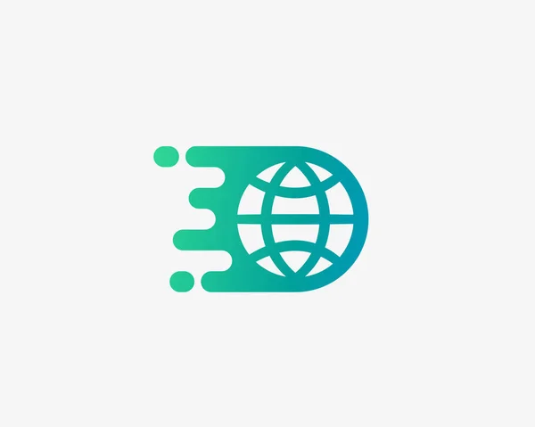 Création de logo de planète terre vecteur. Globe expédition livraison société icône création logotype. — Image vectorielle
