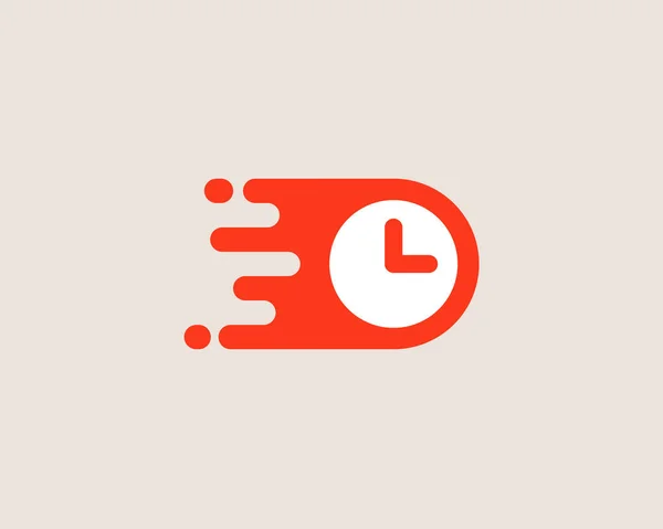 Uhr-Schriftzug. Zeit-Management-Vektor-Logo-design. — Stockvektor