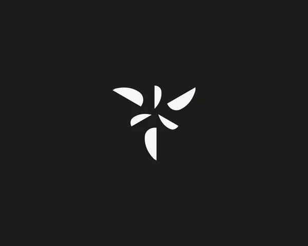 Abstract gedraaide logo ontwerp. Lucht werveling vector logo — Stockvector