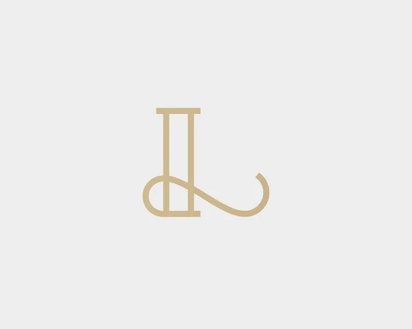 Logótipo de vetor de curva de linha elegante. Premium letra L design do logotipo. Monograma criativo linear de luxo . — Vetor de Stock