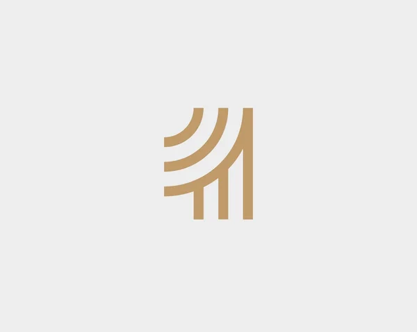 Lineaire nummer 1 creatieve logo. Cijfer pictogram vector embleemontwerp. — Stockvector
