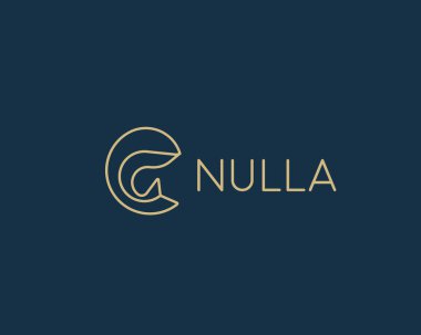 Balık doğrusal vektör logo tasarımı. Soyut deniz deniz logo.