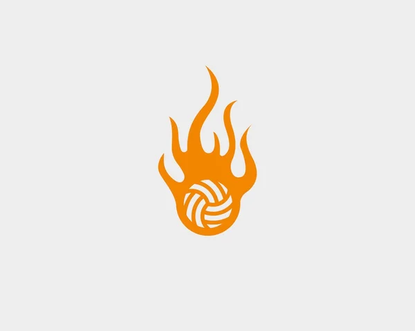スポーツ火災ボール ロゴ設計。サッカー サッカーのベクトルのロゴ. — ストックベクタ