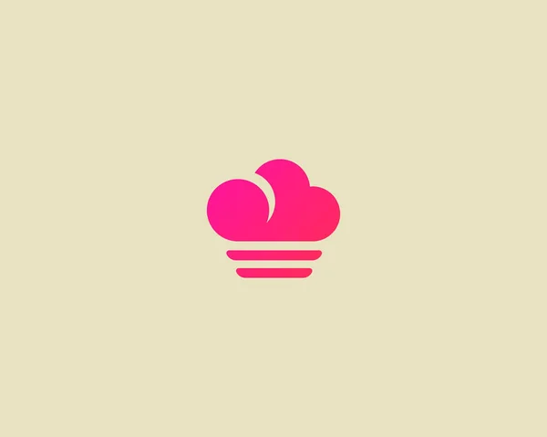 Abstrakte Wolke Nahrungsmittelvektorlogos. kreativer Chef Eiscreme Logo Design. — Stockvektor
