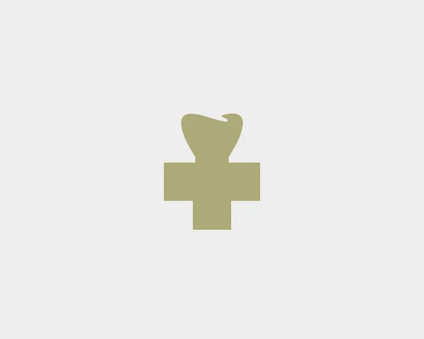 Design de logotipo do vetor dentista. Logotipo de vetor cruzado médico de dentes. Ícone de símbolo de clínica dentária . — Vetor de Stock