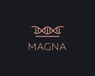 Soyut Crown Dna logo ikonu tasarımı modern minimal tasarım. Kraliyet Kralı Tıbbi Bilimler Vektör Amblemi İşaret işareti logosu
