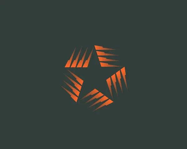 Star spin logo icoon ontwerp abstracte moderne minimale illustratie. Negatieve ruimte wervelvector symbool teken logotype. — Stockvector