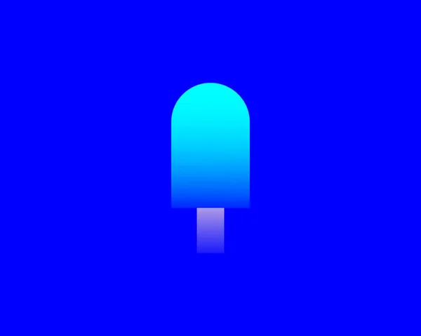 Kleurrijke gradiënt ijs logo ontwerp template. Creatief lolly embleem vector logotype illustratie. — Stockvector