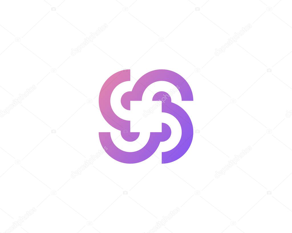 Abstract vortex spin logo icon design abstract modern minimal gradient line art illustration. Swirl colorful vector emblem sign symbol mark logotype