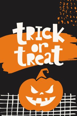 Cadılar Bayramı için şaka mı şeker mi posteri 