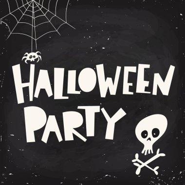 Cadılar Bayramı poster tasarımı Cadılar Bayramı simgesiyle