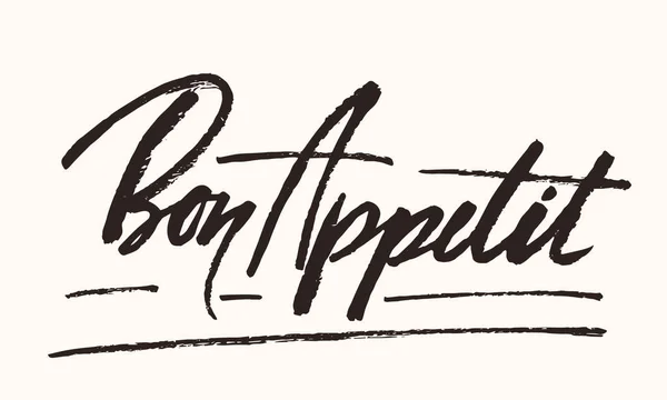 Bon Appetit Texto caligráfico — Vector de stock