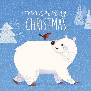 Kutup ayısı ile Noel poster 