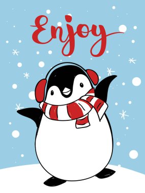 Pinguin Noel poster