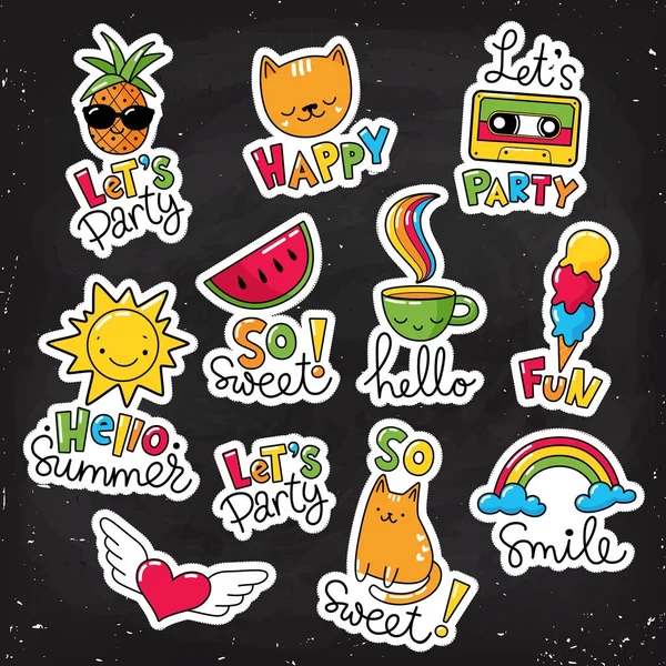 Grote reeks van stickers — Stockvector