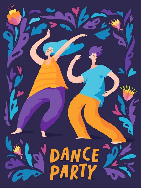 Plakat Imprezy Tanecznej Ekstatyczny Spontaniczny Sposób — Wektor stockowy