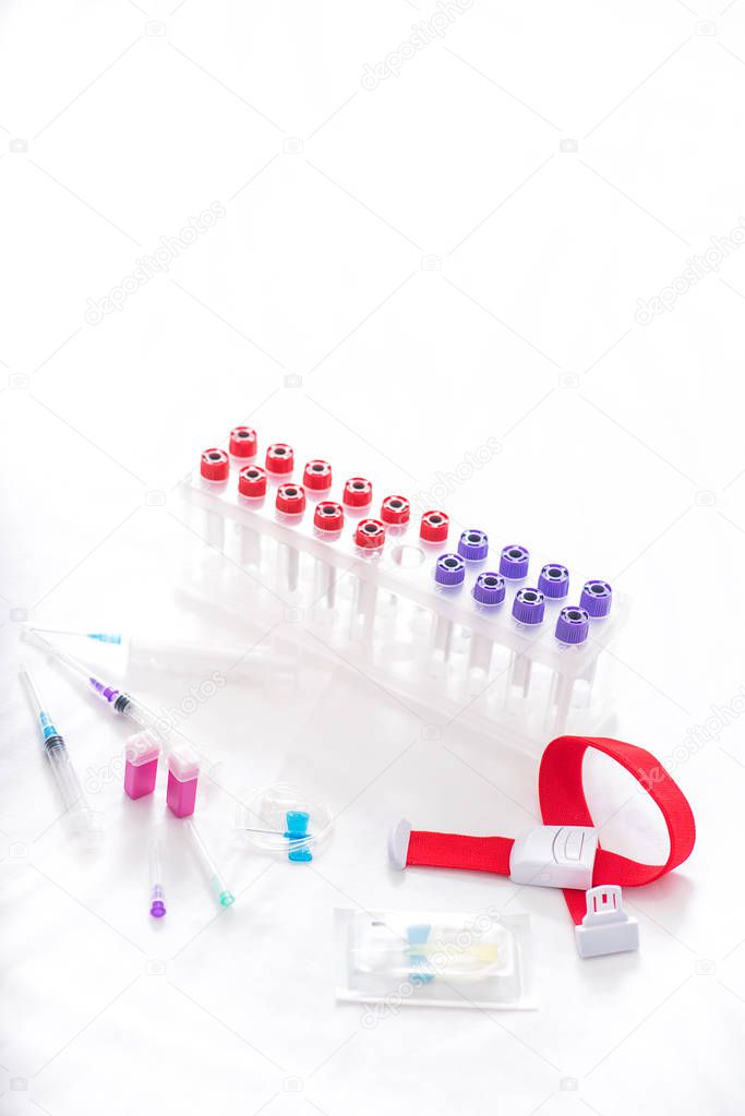 Professional equipment for blood-test in hospital