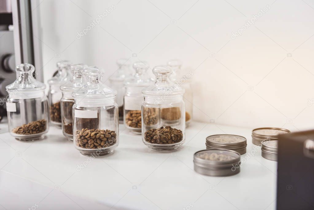 Different sorts of coffee beans