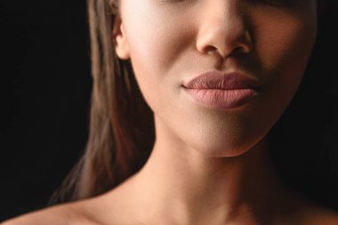 Güzel Afrikalı kadının şehvetli ağız