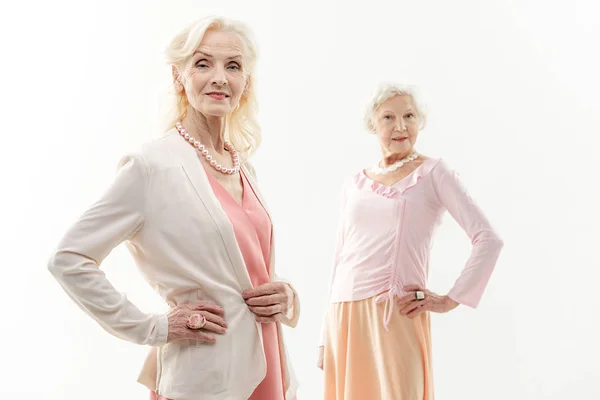 Stylish old women showing their elegance — Stock Photo, Image