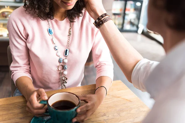 Söt älskande par dejtar café — Stockfoto