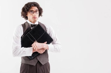 Hoş akıllı adam holding bavul