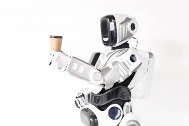 Modern cyborg içme espresso