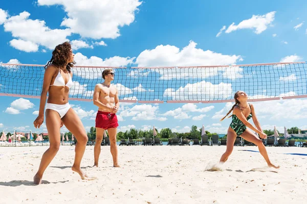 Aktif olarak nehir kıyısında ücretsiz vakit yakalanan genç arkadaşlar