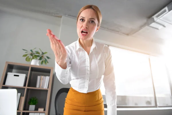 Femmina feroce che litiga in carica — Foto Stock