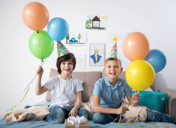 Happy children being in festive mood — Stock Photo, Image
