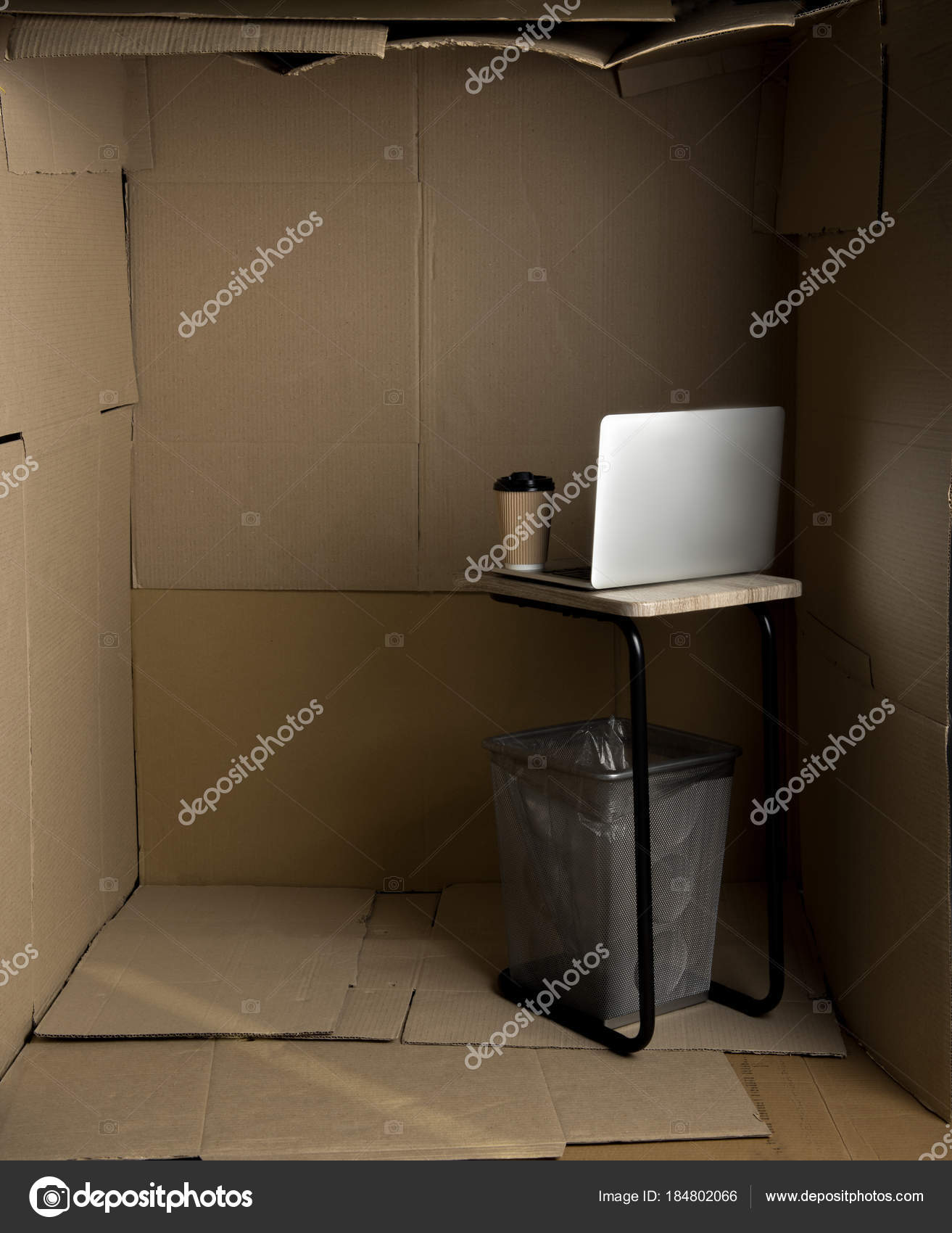 Small Narrow Workroom Of Manager Stock Photo