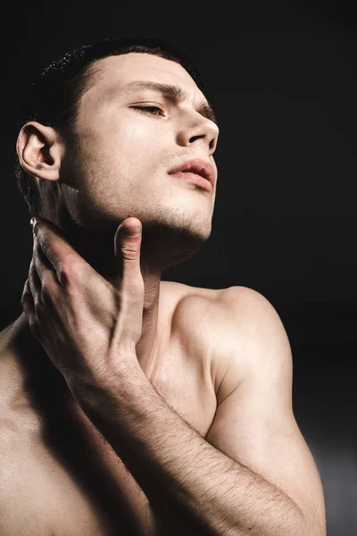 Ανησυχούν γυμνός-chested άνδρες αίσθημα πόνου — Φωτογραφία Αρχείου