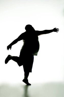 Erkek yağlı ileri acele açlıktan