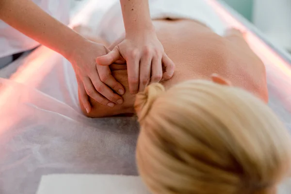 Close up of woman is enjoying massage — Stockfoto
