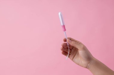 Woman ready for her periods hygiene concept stock photo