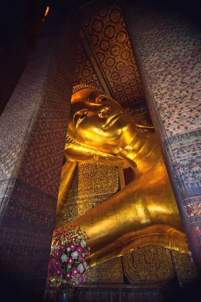 The most beautiful reclining Buddha in Thailand
