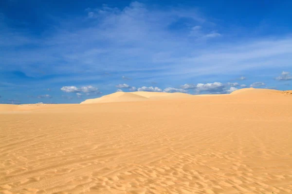 Dune de sable avec empreintes de pas — Photo