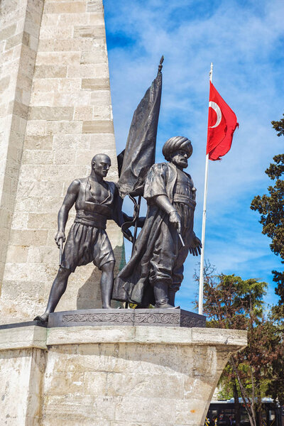 Istanbul Turkey. Statue of Barbarossa