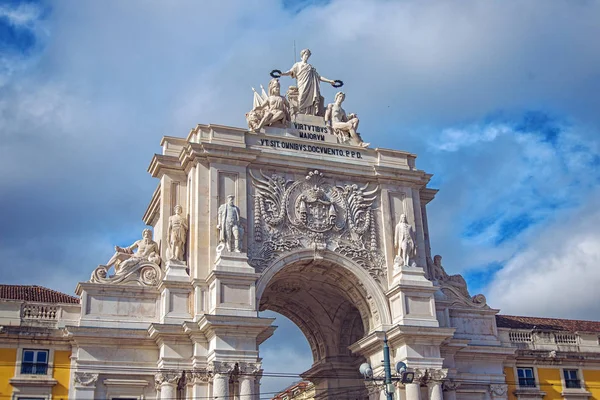 Plein van handel in Lissabon — Stockfoto