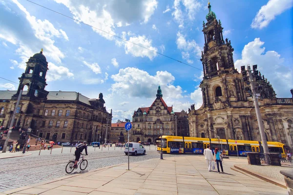 Dresde centro de la ciudad - Ciudad Vieja — Foto de Stock